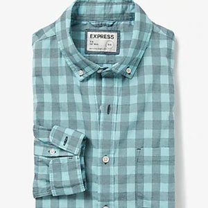 Express Slim Check Print Soft Wash Shirt